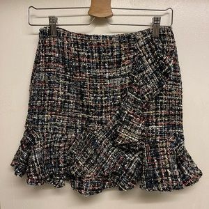 Forever 21 Fitted Short Skirt Woven Knit with Ruffles